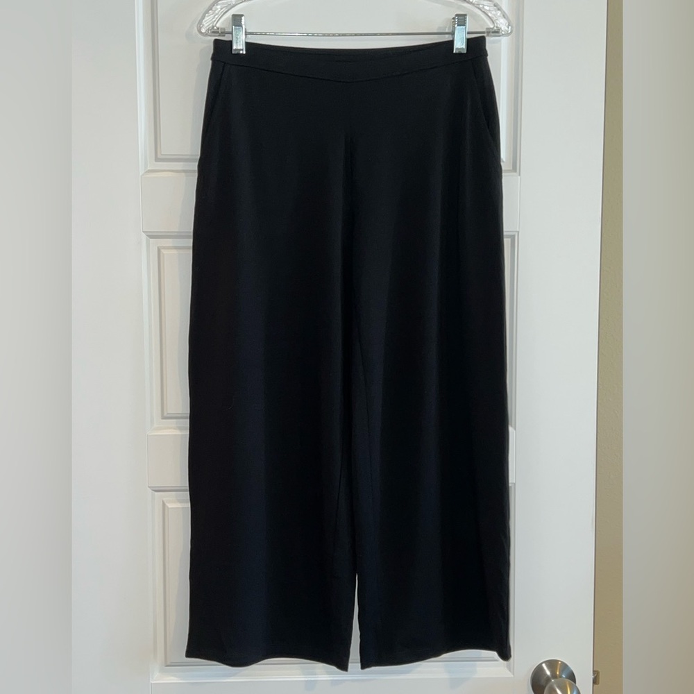 J. Jill Wearever Collection Black Lightweight Full-Leg Cropped Pant Size XS